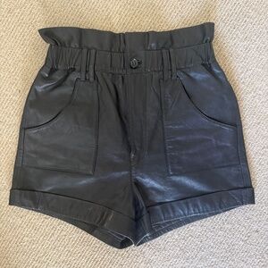 Ba&sh Leather Shorts